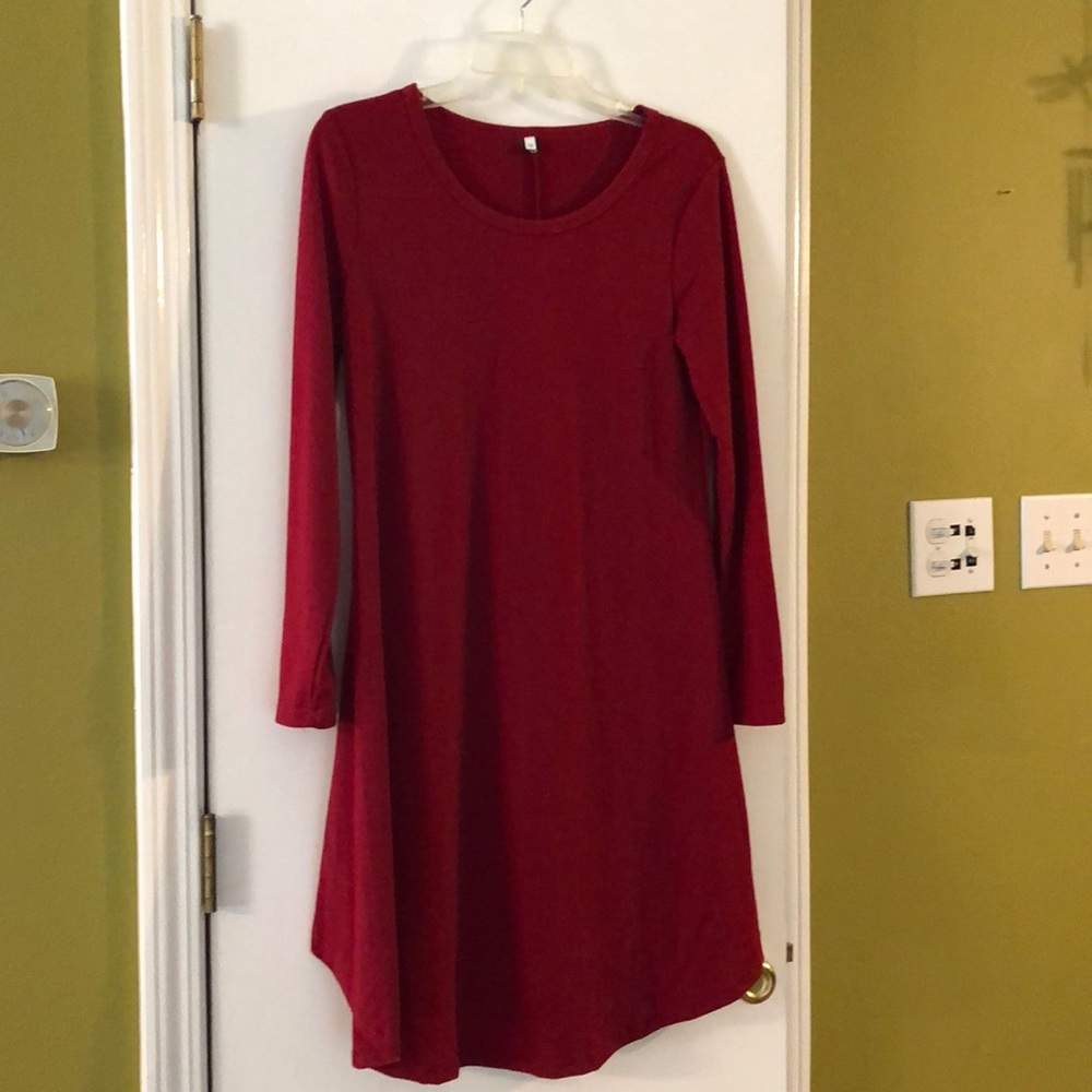 Long sleeve t shirt material dress size Medium